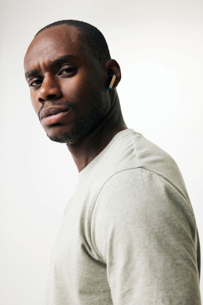 XDP329.93-9TWS-Kopfhoerer aus RCS recyceltem Kunststoff und Bambus_ braun