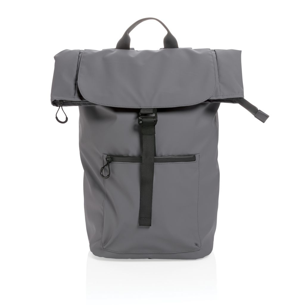XDP762_90-2Impact AWARE™ RPET wasserabweisender 15.6_ Laptop-Rucksack_ anthrazit