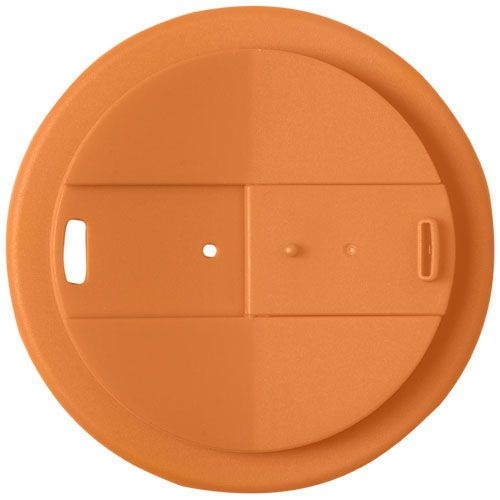 PF210455-3Americano® Espresso Eco 250 ml recycelter Isolierbecher mit auslaufsicherem Deckel _ schwarz_orange