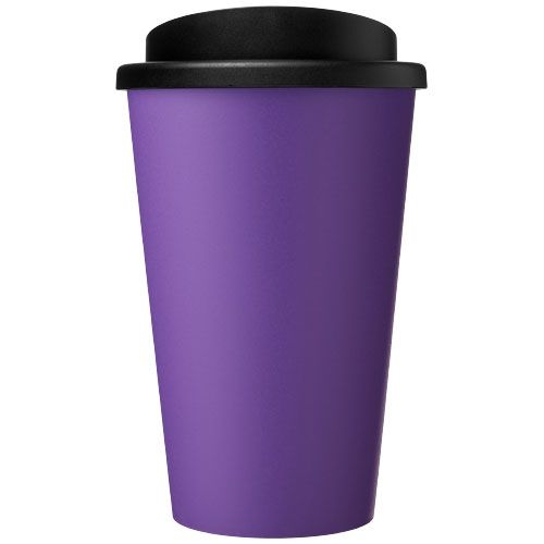 PF210691-5Americano® recycelter isolierter 350 ml Becher_ lila_schwarz