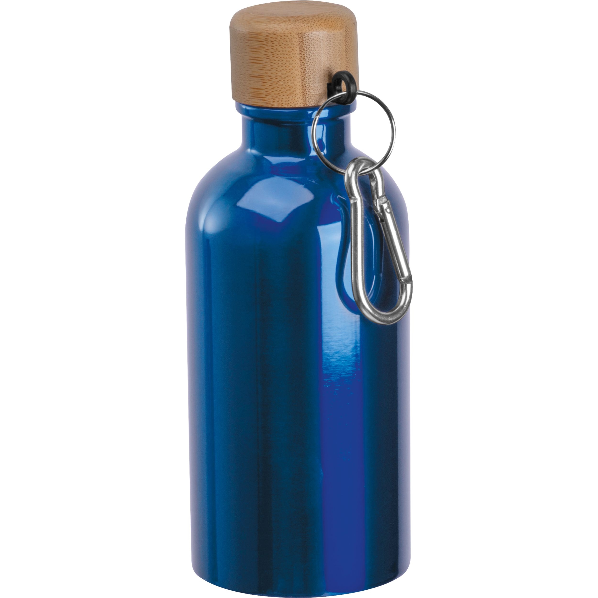 MA84972-04Edelstahltrinkflasche mit Karabiner_ 400ml MARILYN_ blau