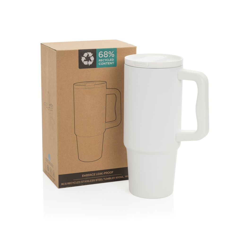 XDP437.34-03Embrace Leakproof aus RCS recyceltem Edelstahl 900ml_ weiss