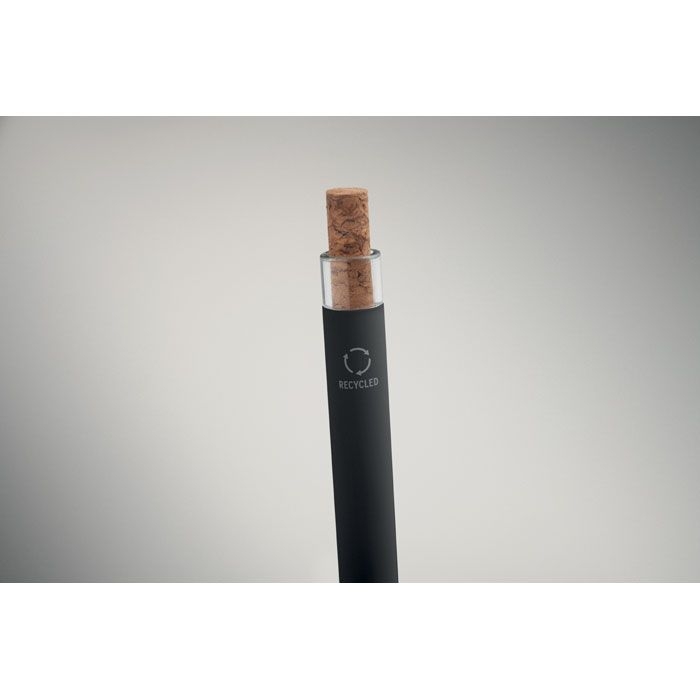 MO2652-03Bergamo _ Druckkugelschreiber recy. Alu_ schwarz