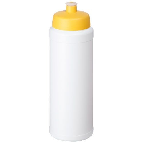 PF210690-11Baseline® Plus 750 ml Flasche mit Sportdeckel_ weiss_gelb PF210690-11Baseline® Plus 750 ml Flasche mit Sportdeckel_ weiss_gelb