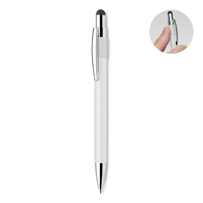 MO2488-06Edd Druckkugelschreiber mit Stylus_ weiss