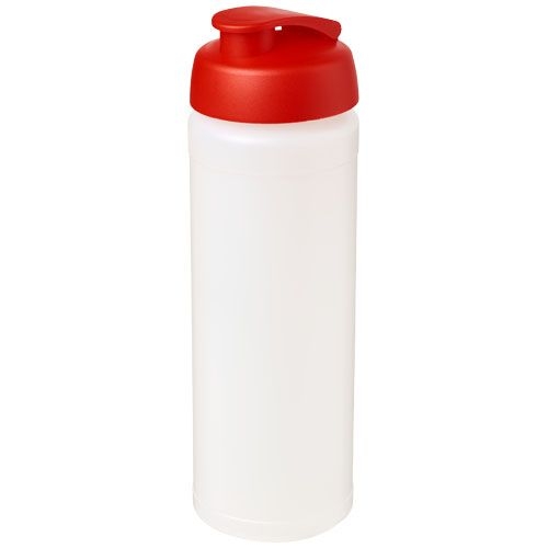 Baseline® Plus grip 750 ml Sportflasche mit Klappdeckel, transparent,rot