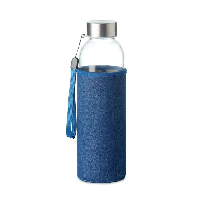MO6192-04Utah Denim Trinkflasche Glas 500ml_ blau