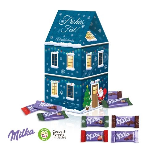CD95184-02Adventskalender-Haus _XL_ mit Milka Schokolade_ Individuelles Motiv