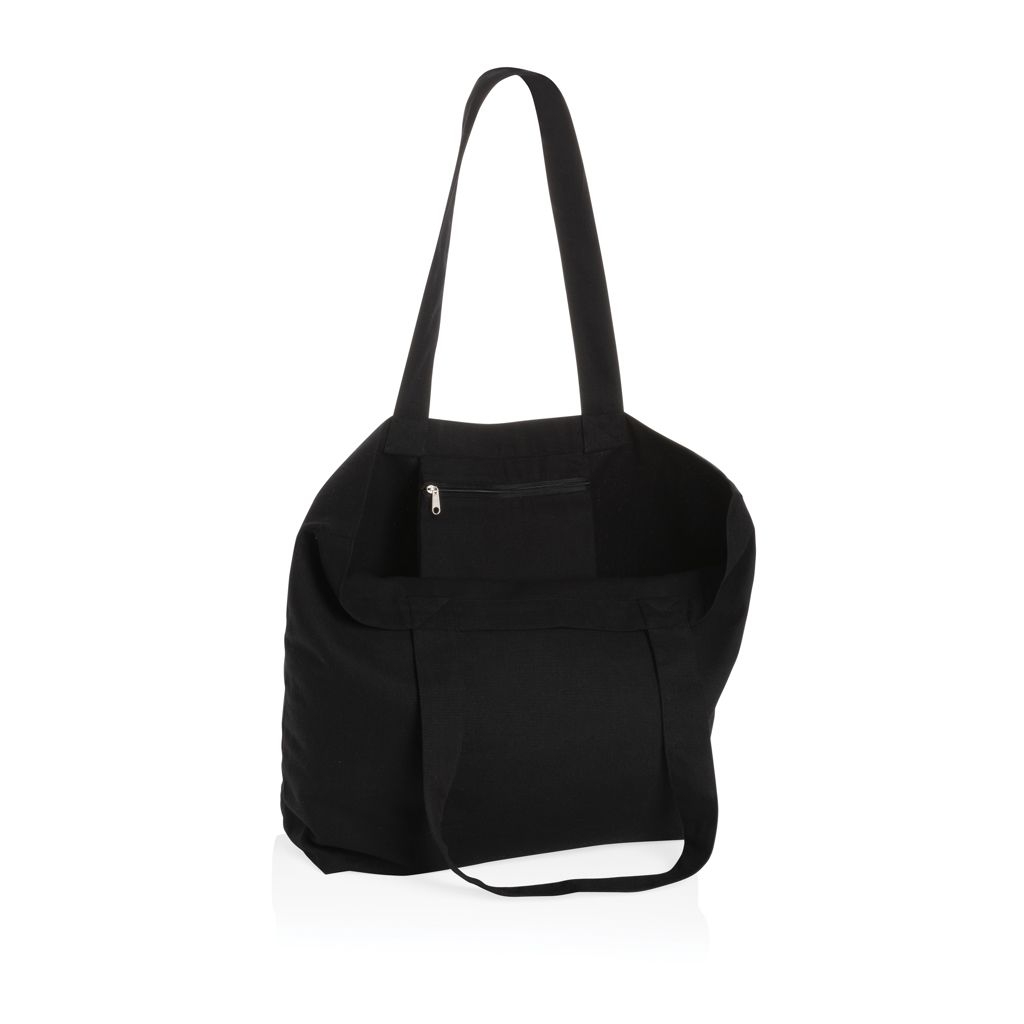 XDP762.96-1Impact Aware™ 240g_m² rcCanvas Shopper _ Tasche_ ungefaerbt_ schwarz