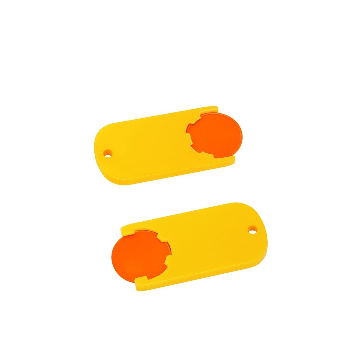 HE7439-5-4Chiphalter mit 1€-Chip _Alpha_ orange_ gelb HE7439-5-4Chiphalter mit 1€-Chip _Alpha_ orange_ gelb