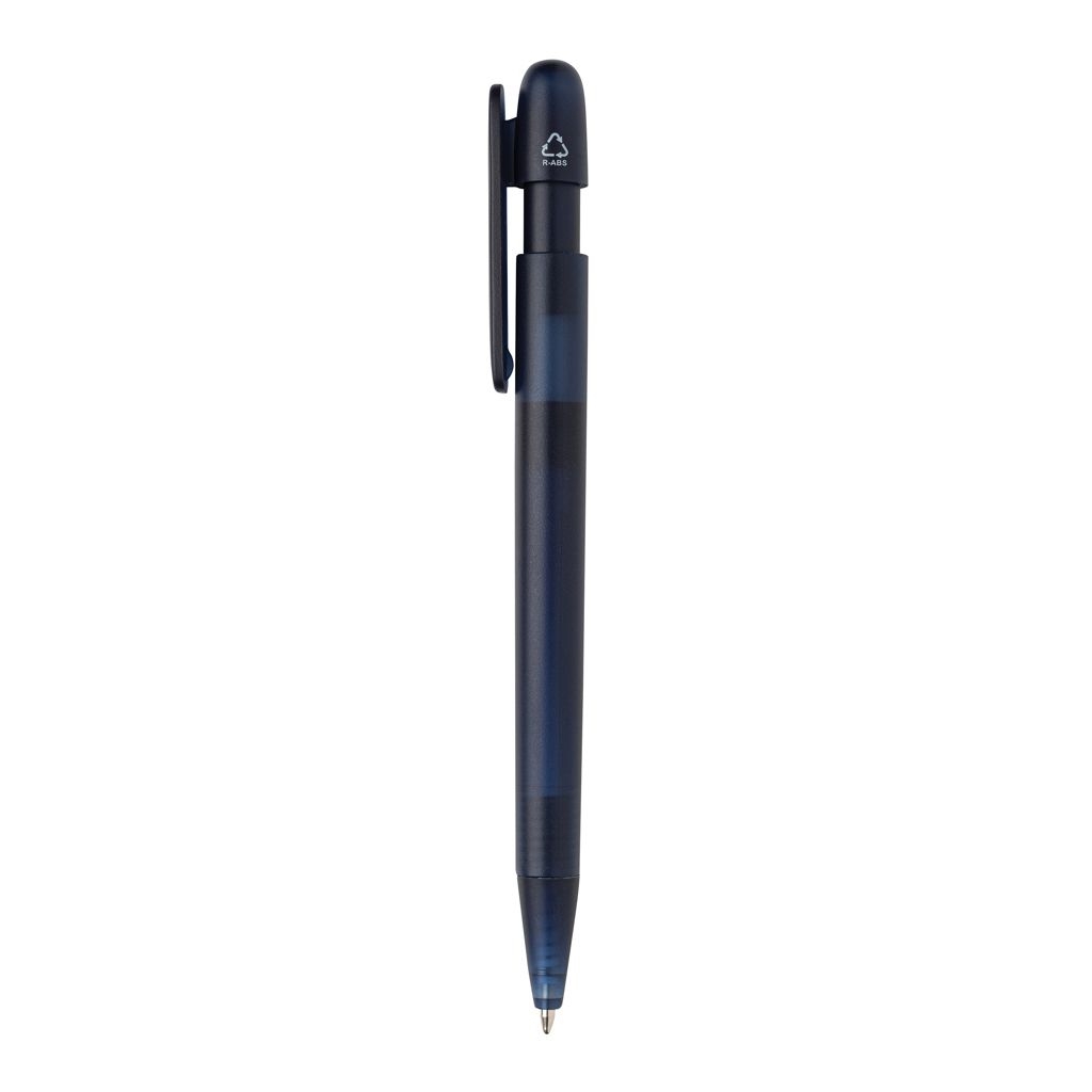 XDP611.26-25Devin transparenter Stift aus GRS zertifiziertem rABS_ navy blau