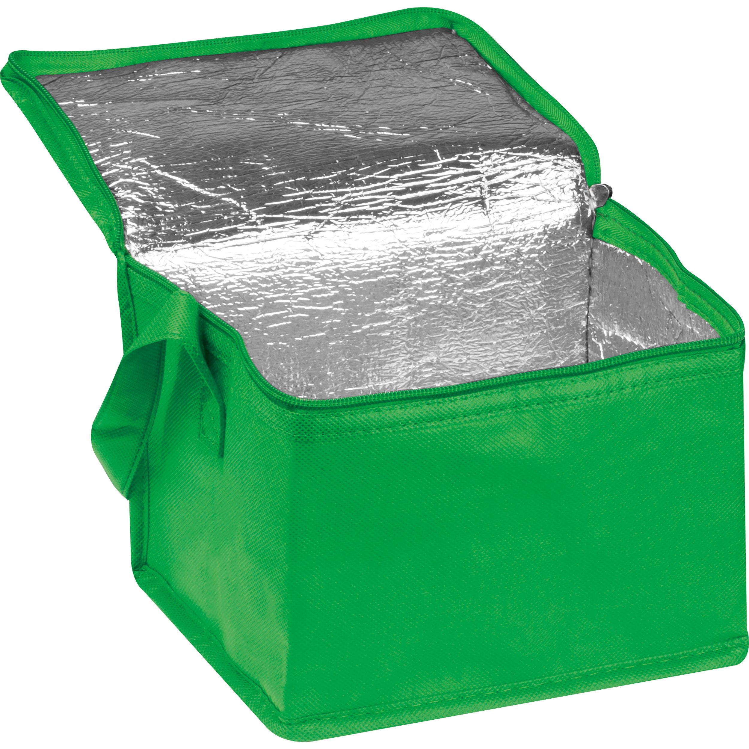 MA61542-09Non-Woven Kuehltasche fuer 6 Dosen_ gruen