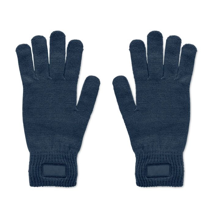MO2399-85Handnit Gestrickte Handschuhe RPET_ marineblau