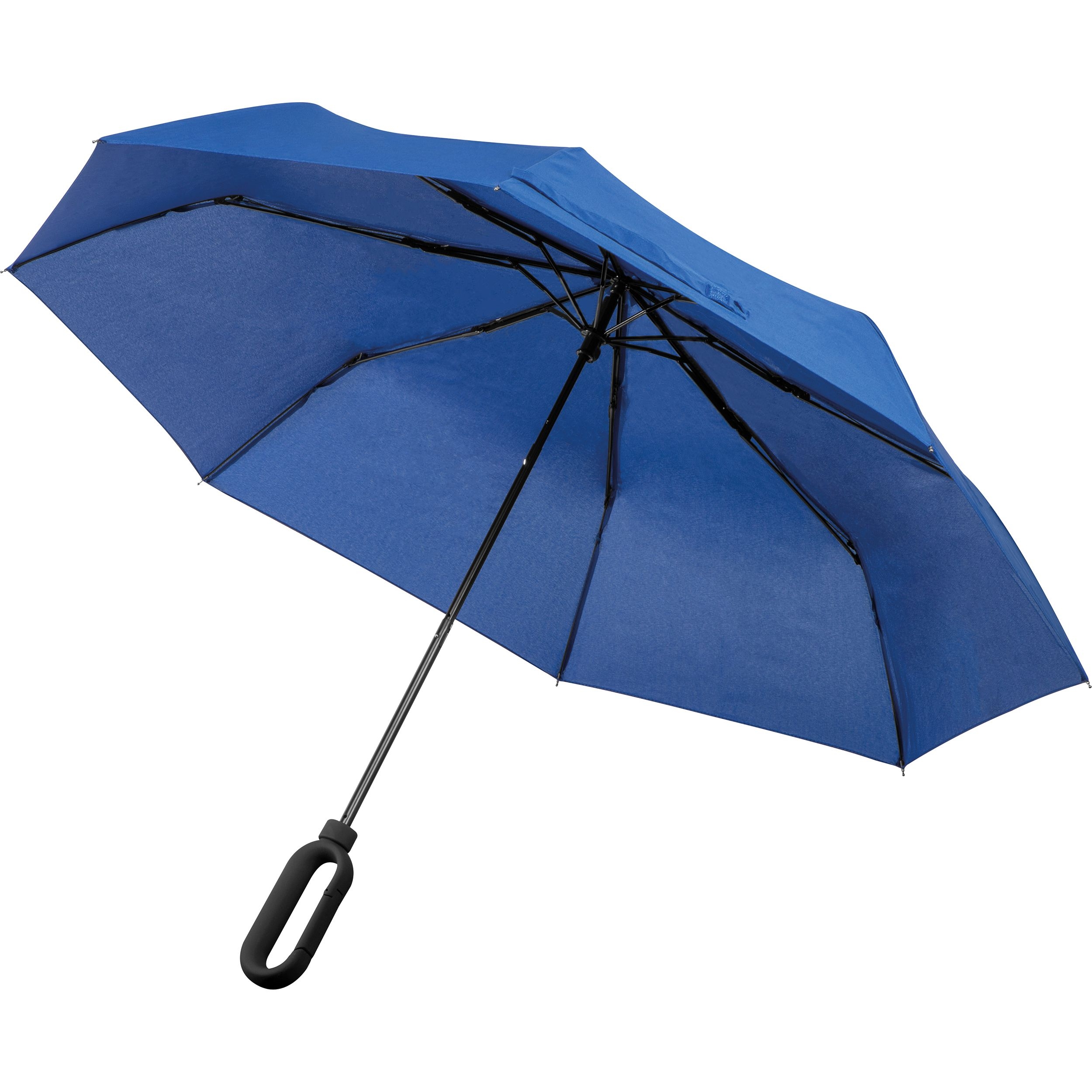 MA40885-04Taschenschirm aus Pongee mit Karabinergriff_ blau