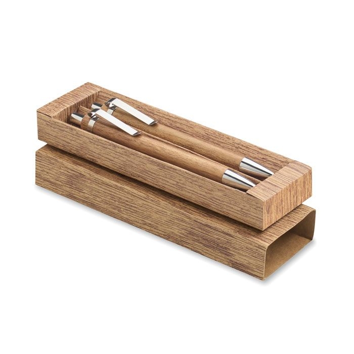 MO3173-40Jakarta Set Schreibgeraete-Set Akazienholz_ holz