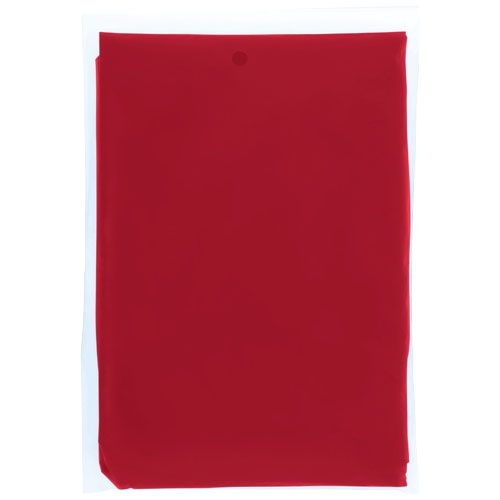 PF109417-3Mayan Regenponcho mit Aufbewahrungstasche aus recyceltem Kunststoff_ rot