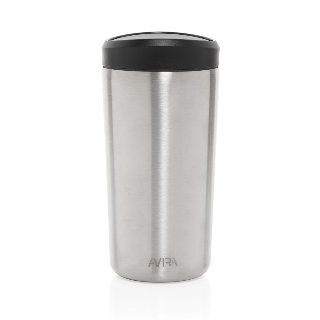 XDP438_10-02Avira Alix Klickbecher aus RCS rec. Stahl 400ml_ silber