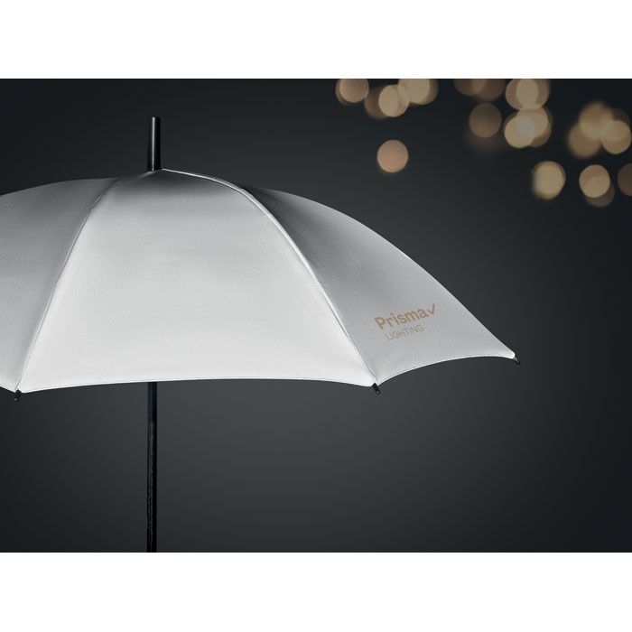 MO6132-16Visibrella Reflektierender Regenschirm_ mattsilber