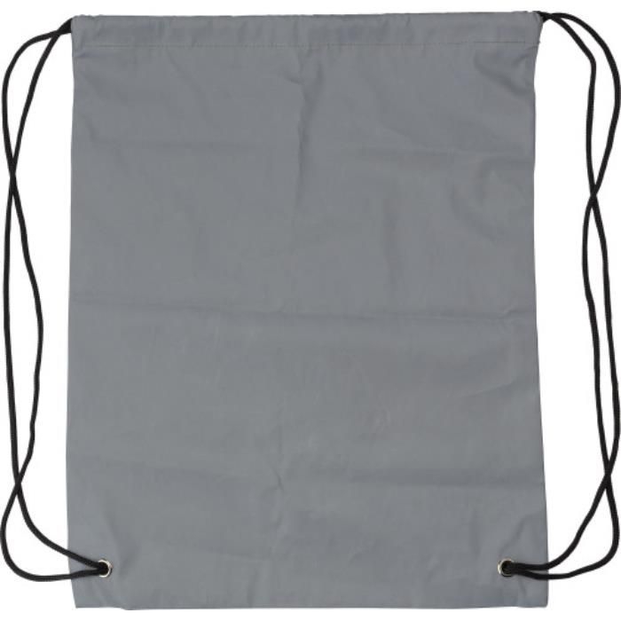 GI432545-03Rucksack aus Synthetik _190D_ mit reflektierendem Kordelzug Melila_ Grau