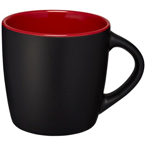 PF100476-3Riviera 340 ml Keramikbecher_ schwarz_rot PF100476-3Riviera 340 ml Keramikbecher_ schwarz_rot