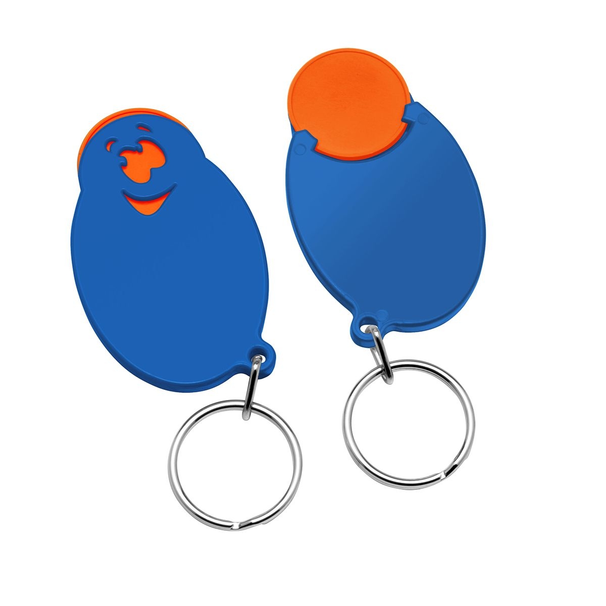 HE7855R-5-3Chiphalter mit 1€-Chip _Gesicht_ orange_ blau