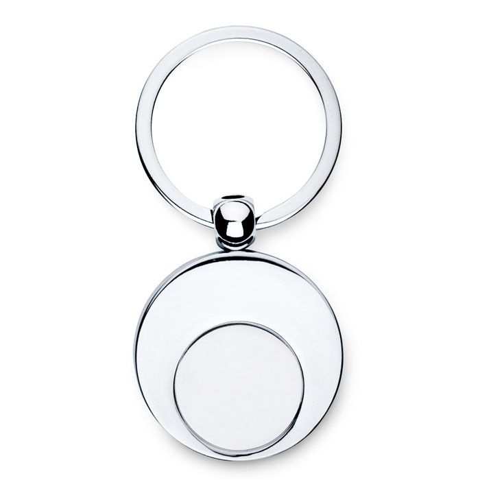 IT3866-17Euring Schluesselring mit Muenzhalter_ silber glaenzend
