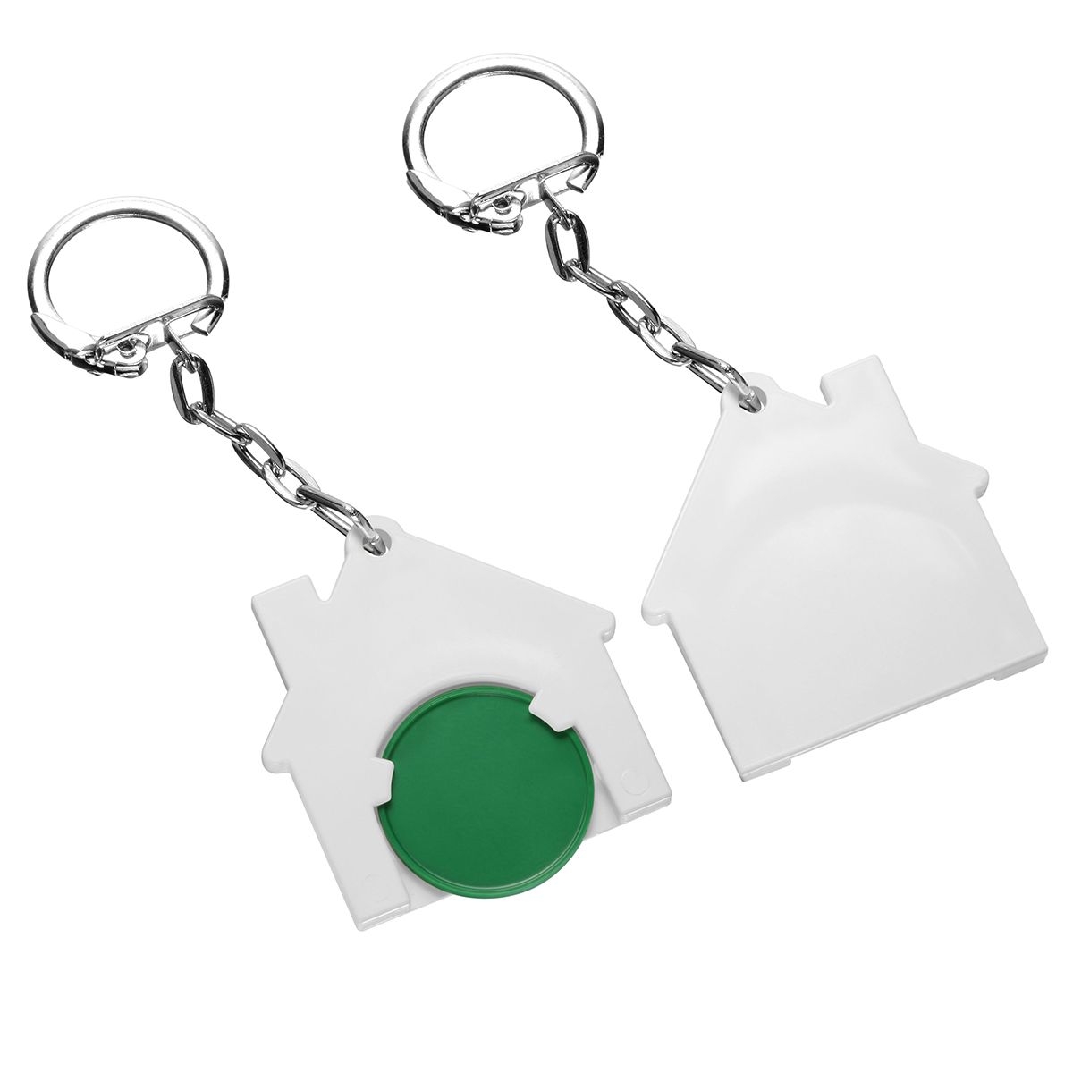 HE7516K-2-0Chiphalter mit 1€-Chip _Haus_ gruen_ weiss