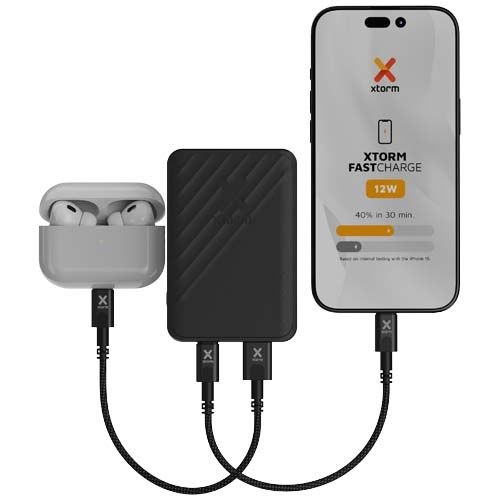 PF124409-2Xtorm XG205 Go2 12 W 5000 mAh Schnelllade-Powerbank _ schwarz