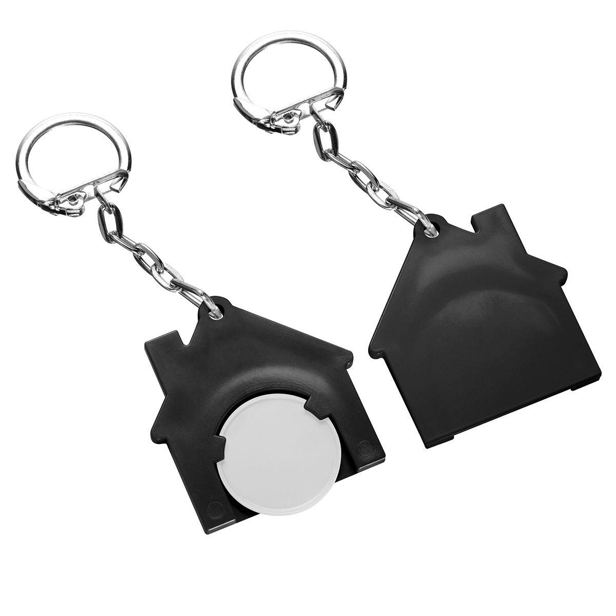 HE7516K-0-6Chiphalter mit 1€-Chip _Haus_ weiss_ schwarz