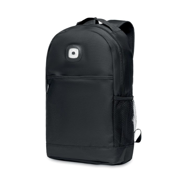 MO9969-03Urbanback RPET Rucksack mit COB_ Schwarz