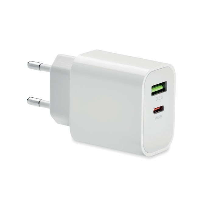 MO6879-06Port 18W 2-Port USB-Ladegeraet EU-Ste_ weiss