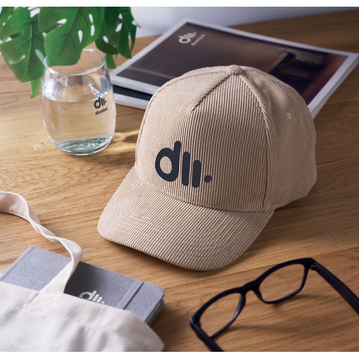 MO2879-13Wale Baseball Kappe 5 Panels Cord_ beige