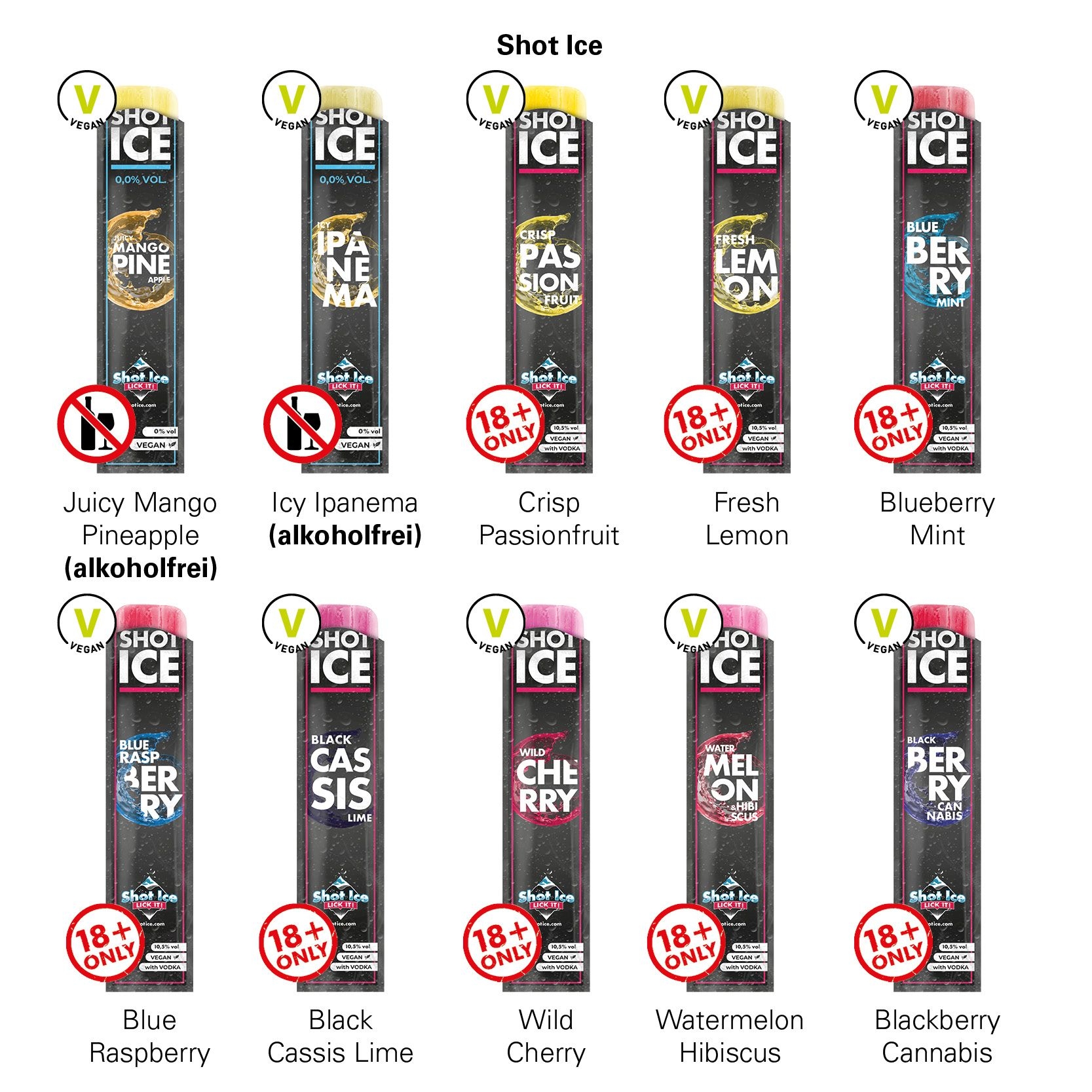 JG10075-3Long Box_ Shot Ice 1er mit Alkohol_ Shot Ice_ Blue Berry Mint