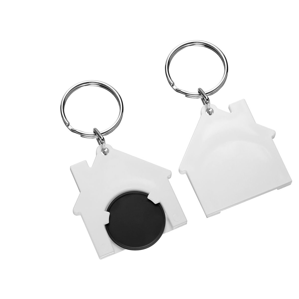 HE7516R-6-0Chiphalter mit 1€-Chip _Haus_ schwarz_ weiss HE7516R-6-0Chiphalter mit 1€-Chip _Haus_ schwarz_ weiss
