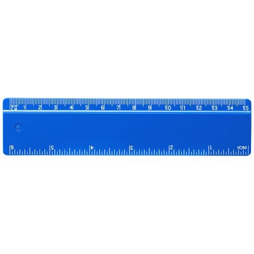 PF210467-4Refari 15 cm Lineal aus recyceltem Kunststoff_ blau