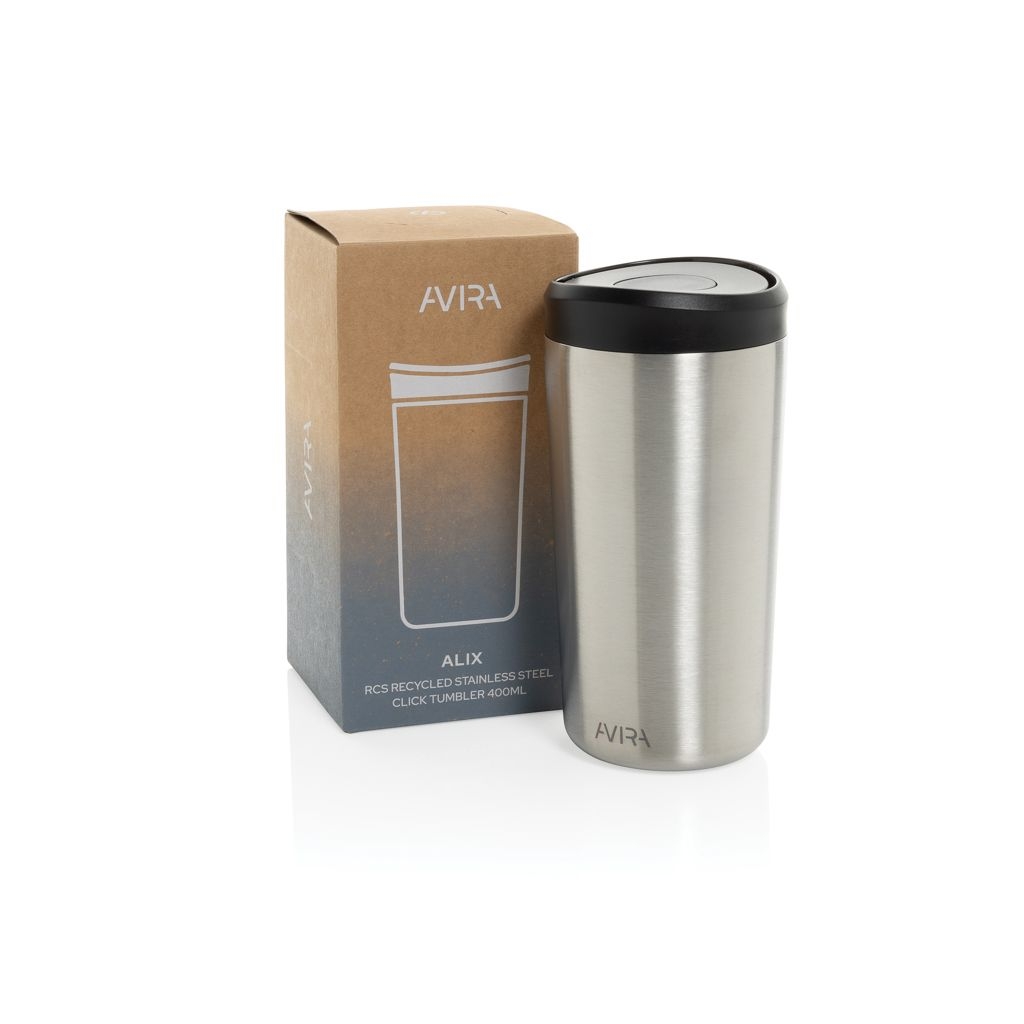 XDP438_10-02Avira Alix Klickbecher aus RCS rec. Stahl 400ml_ silber