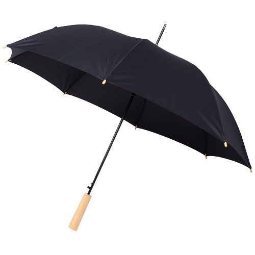 PF109400-1Alina 23_ Automatikschirm aus recyceltem PET-Kunststoff_ schwarz
