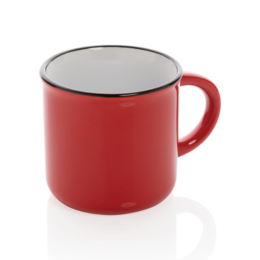 XDP434.03-4Vintage Keramiktasse_ 280ml_ rot