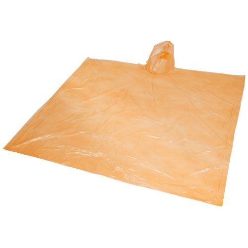 Ziva Einweg Regenponcho mit Hülle, orange