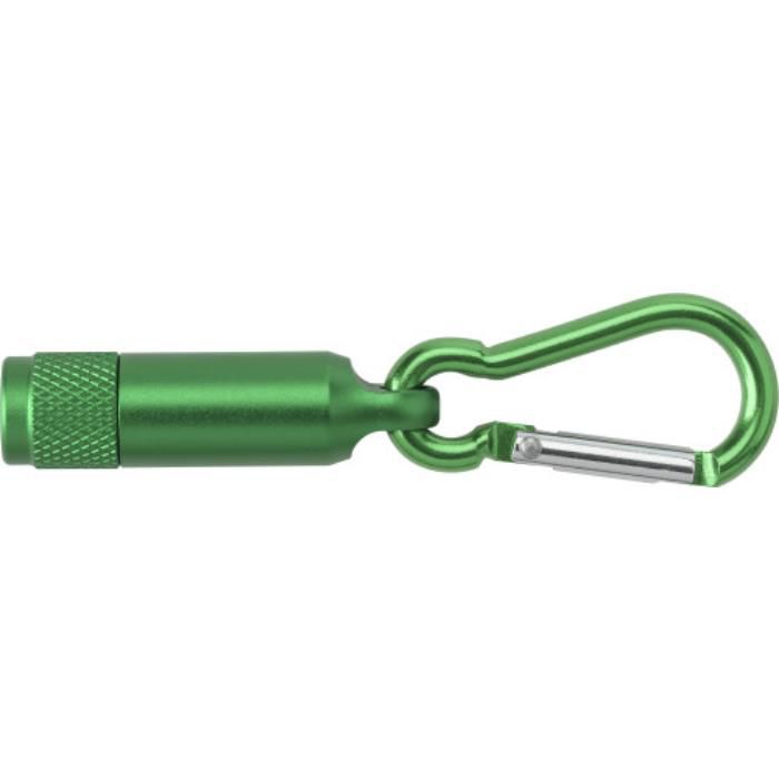 GI432009-04Mini-Taschenlampe aus Aluminium mit Karabiner Tracy_ Gruen GI432009-04Mini-Taschenlampe aus Aluminium mit Karabiner Tracy_ Gruen