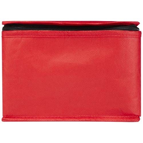 PF130082-2Spectrum Kuehltasche aus recyceltem GRS Non Woven fuer 6 Dosen 4 L_ rot
