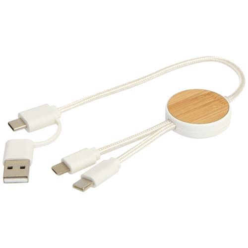 PF124421-1Chechia 30 cm 5-in-1 Kabel aus recyceltem Kunststoff fuer Datenuebertragung und 27W Schnellladung mit