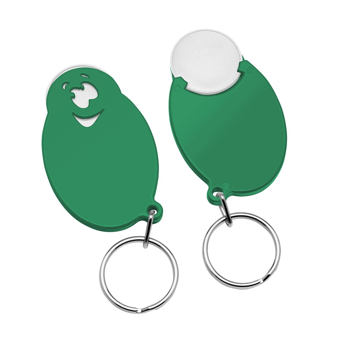 HE7855R-0-2Chiphalter mit 1€-Chip _Gesicht_ weiss_ gruen
