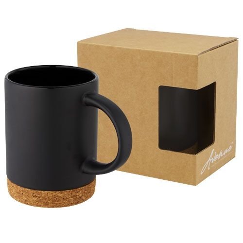 PF100901-3Neiva 425 ml Keramiktasse mit Korkboden_ schwarz