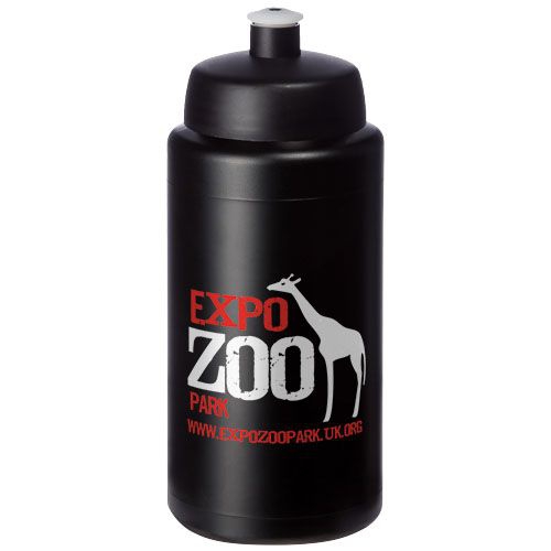 Baseline® Plus grip 500 ml Sportflasche mit Sportdeckel, schwarz