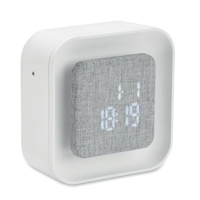 MO2299-06Luce Wecker aus recyceltem ABS_RPET_ Weiss