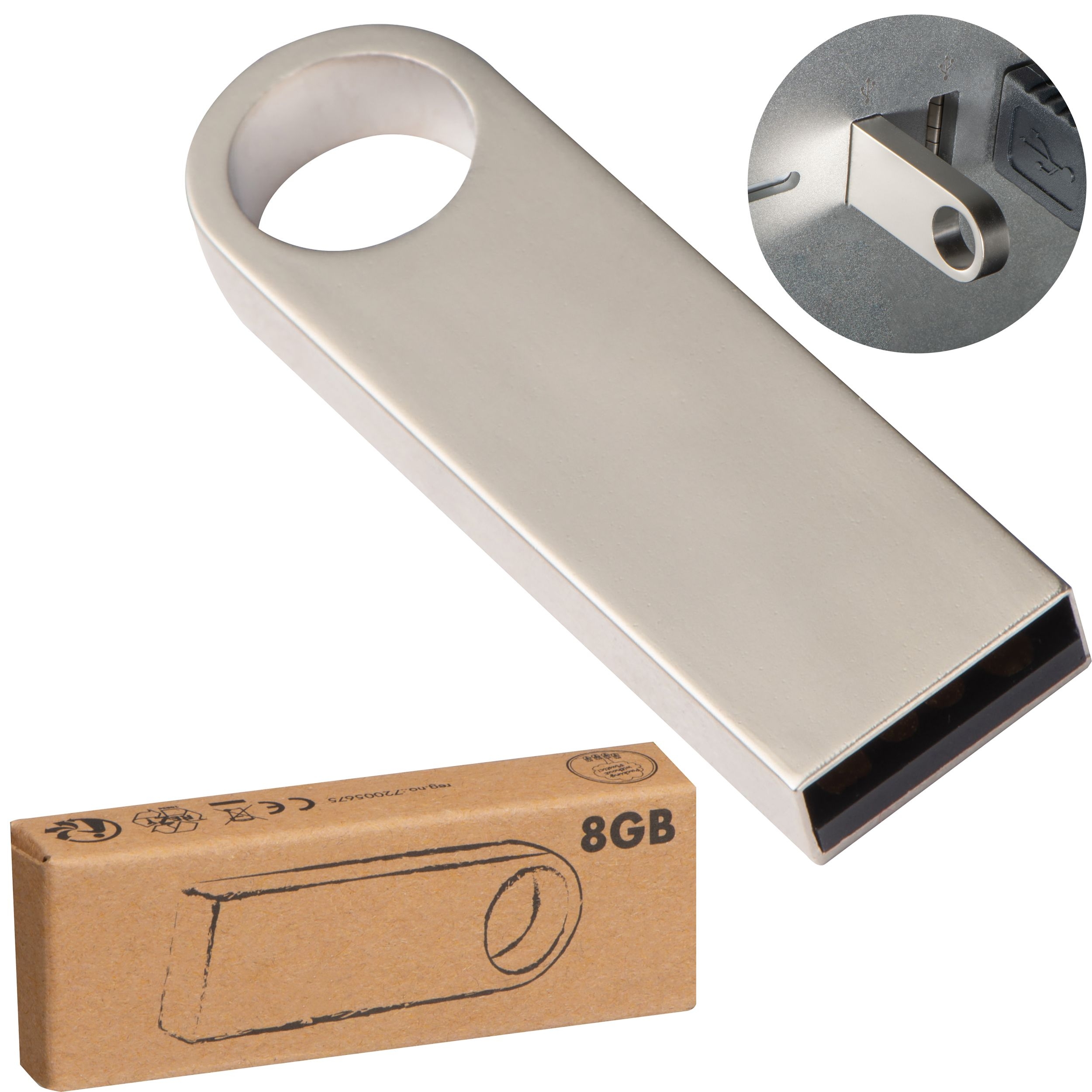 MA20991USB-Stick Metall 8GB
