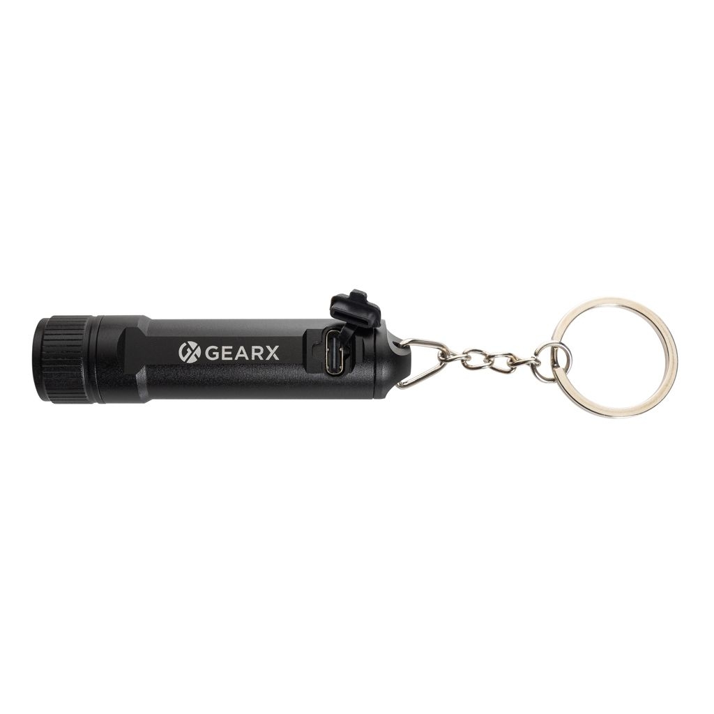 XDP514.50-01Gear X wiederaufladbare ultrahelle Key-Chain Taschenlampe_ schwarz
