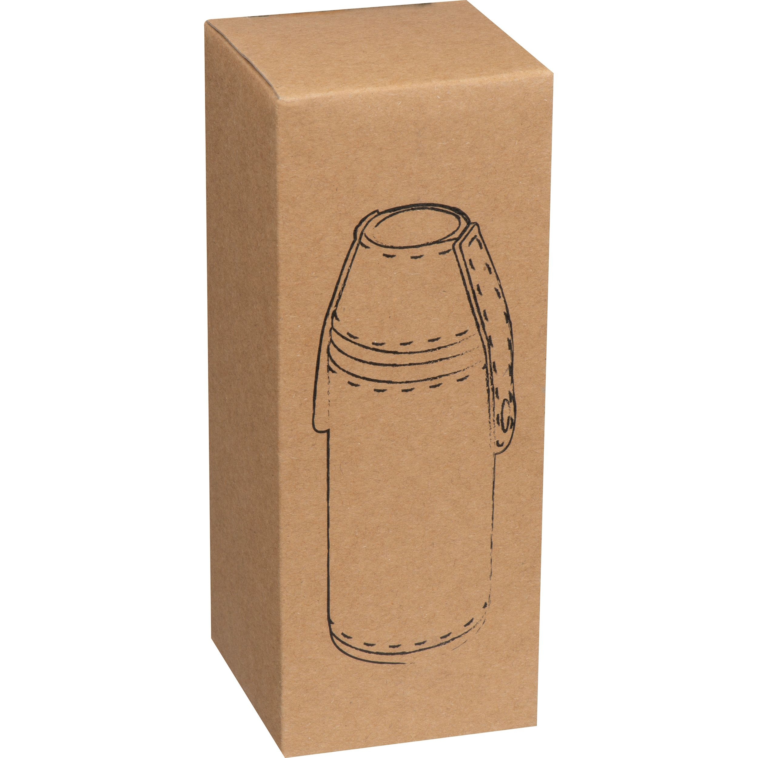 MA83257-01Flachmann aus Edelstahl mit 2 Pinnchen FILIPINA_ braun