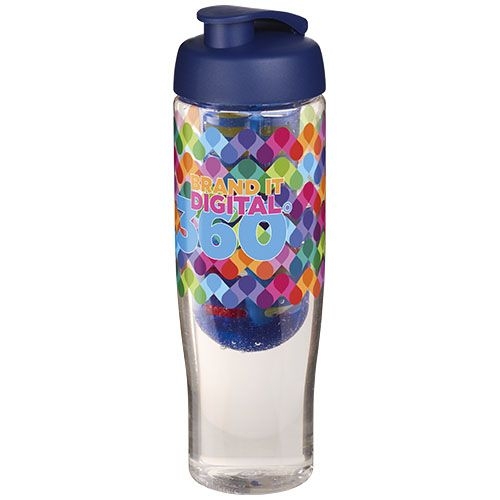 PF210041-2H2O Active® Tempo 700 ml Sportflasche mit Klappdeckel und Infusor_ transparent_blau